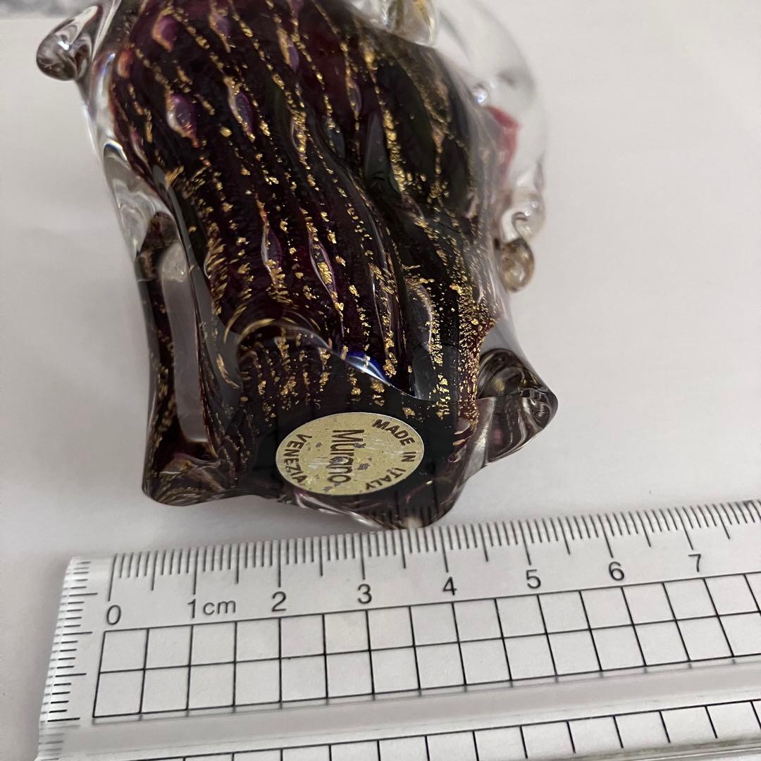 ヴェネチアングラス ムラーノ　murano ガラス置物　硝子細工　 象　ゾウ