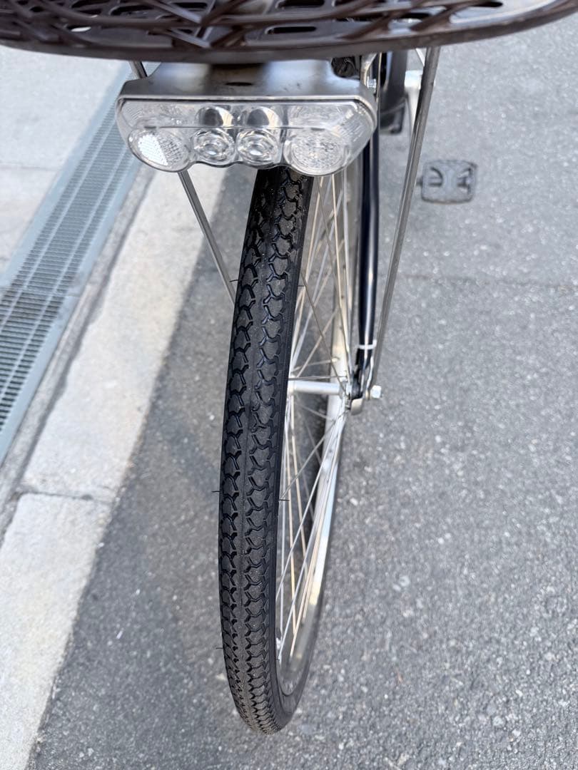 大阪府　ヤマハ　電動アシスト自転車 黒 バスケット付き
