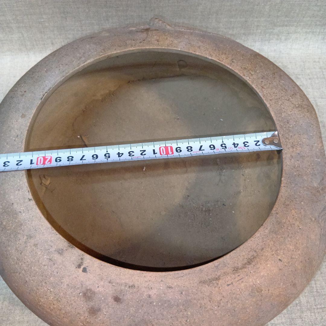 盆栽鉢 水盤 鳥のレリーフ 素焼きの鉢 陶器製オープントップボウル 1点物