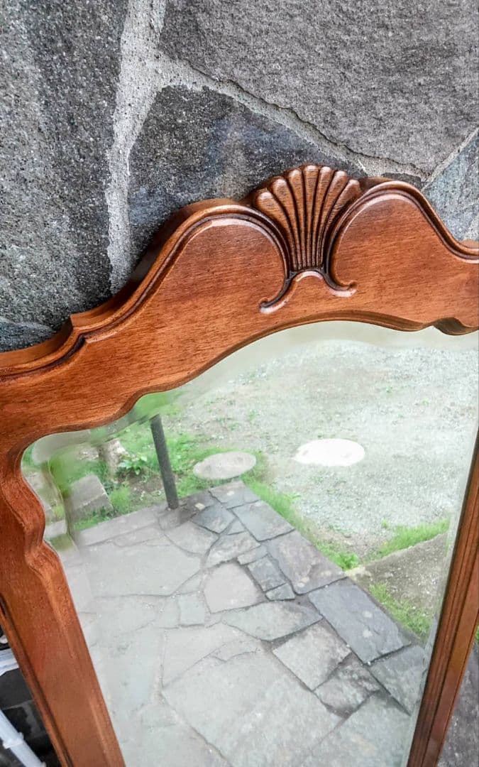 海外ヴィンテージ木製全身鏡