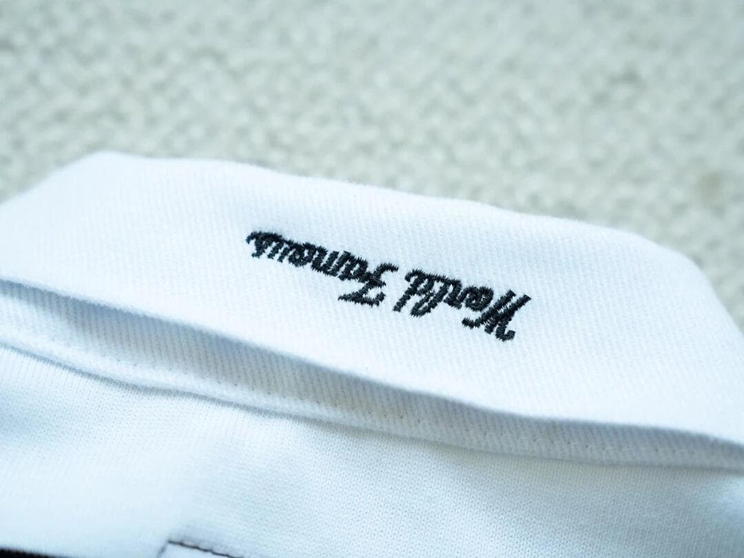 美品Supreme ラガーシャツ M 黒/白 ストライプ