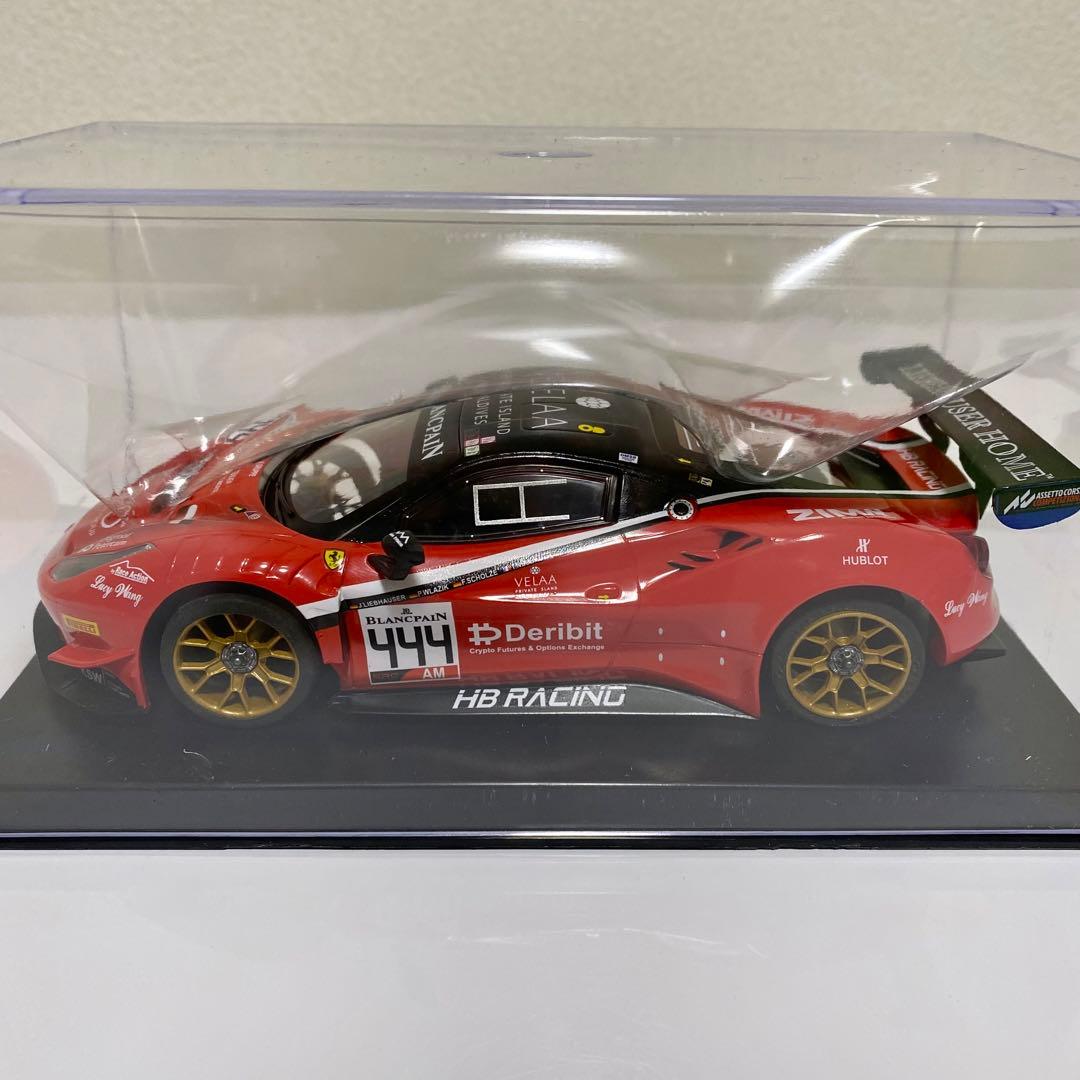 GLレーシング製 ミニッツボディ フェラーリ 488GT3 レッド×ブラック