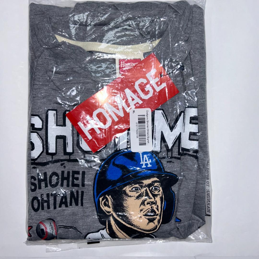 MLB 大谷翔平 ドジャース グラフィック Tシャツ XLサイズ グレー