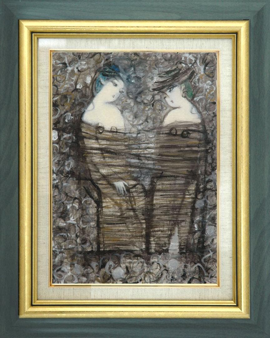油絵 菅家令子 絵 絵画 インテリア F6-083011 人物 女性像