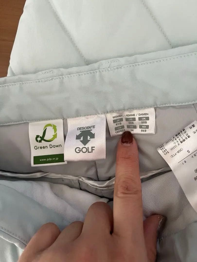 美品⭐︎DESCENTE GOLF セットアップグレー/ミントグリーン 上 M下S