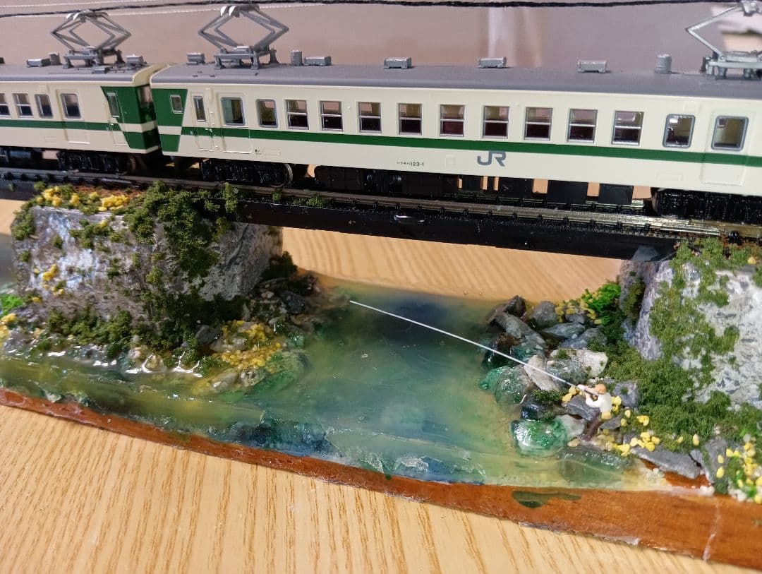 Nゲージ 鉄道模型 ジオラマ　車両付き（その6)