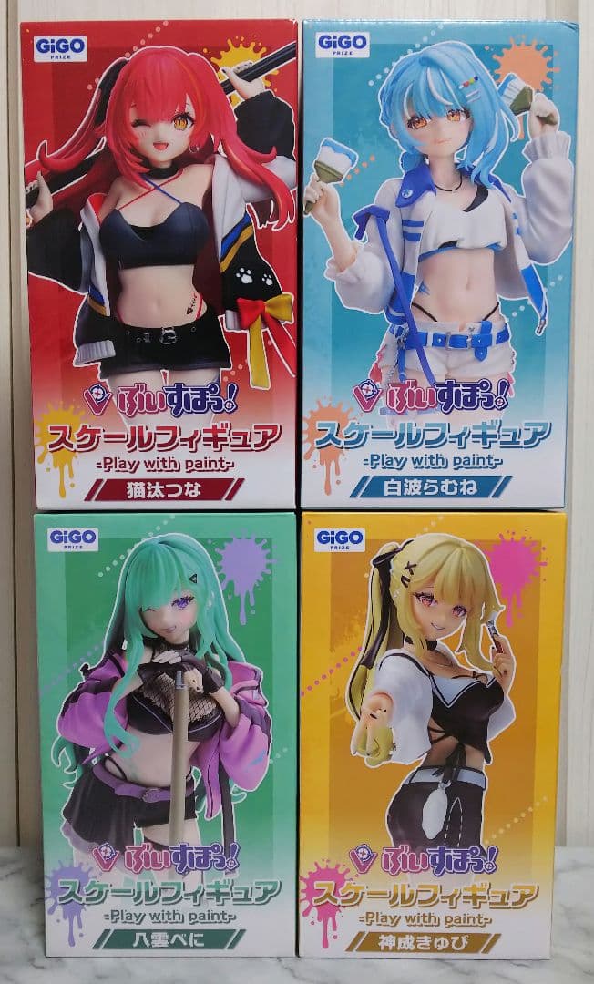 【未開封メルカリ便】美少女フィギュアまとめ売り4点 ぶいすぽらむつなきゅぴべに③