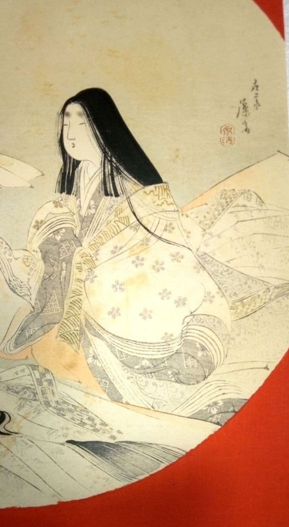 口絵木版画、小説日本女禮式大全の口絵二枚売りになります。水野年方と富岡永洗画