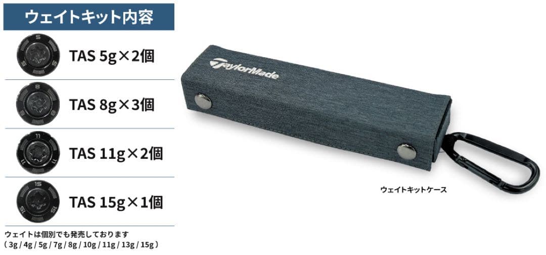 テーラーメイド 日本正規品 TAS ウェイトキット (ウエイト8個入り)