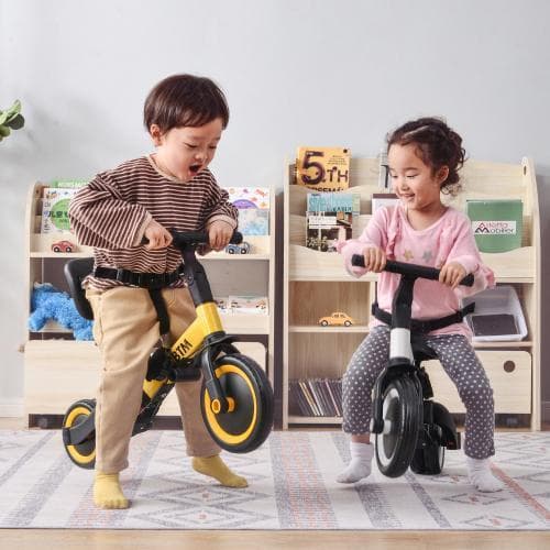 子供用三輪車 ピンク4in1三輪車のりもの 押し棒付き 自転車 おもちゃ乗用玩具