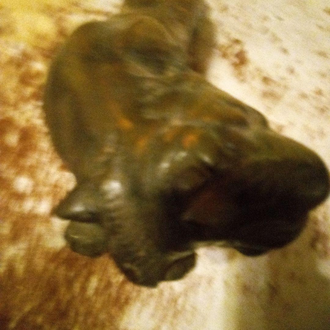 鉄ブロンズライオンの彫刻 約55cm