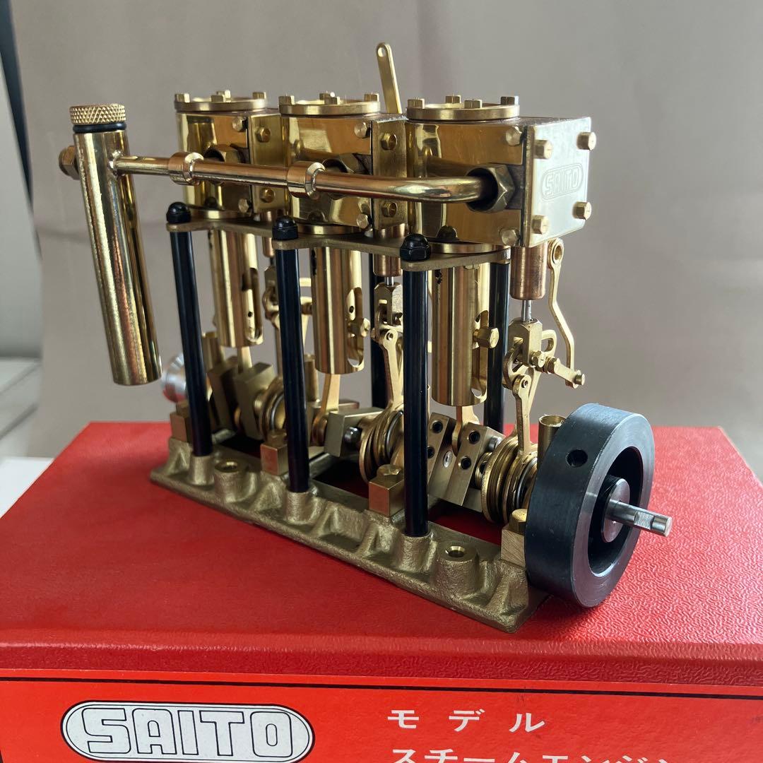 SAITO モデル スチーム エンジン T3DR & ボイラーB3