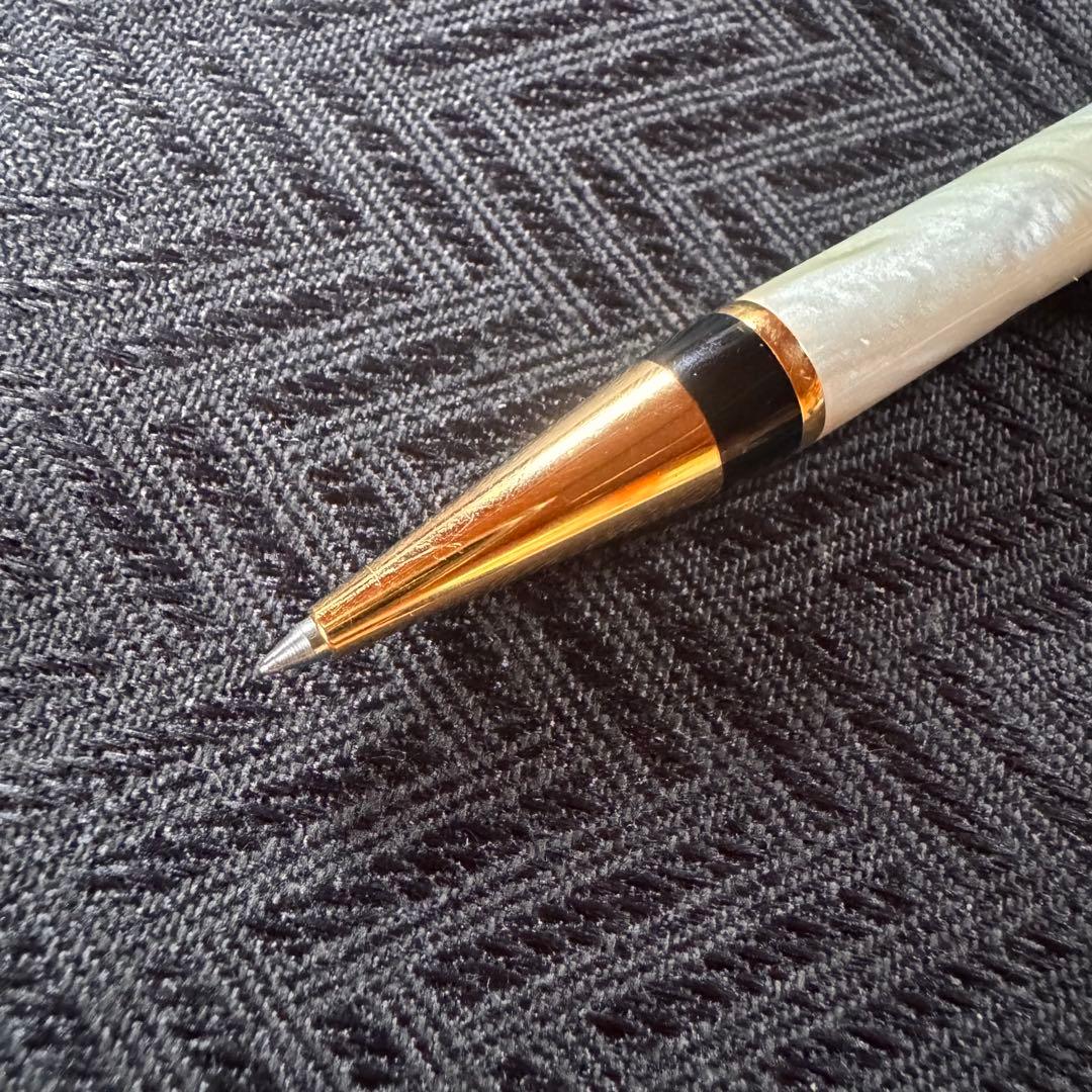 【美品】PARKER パーカー デュオフォールド パール＆ブラック　ボールペン