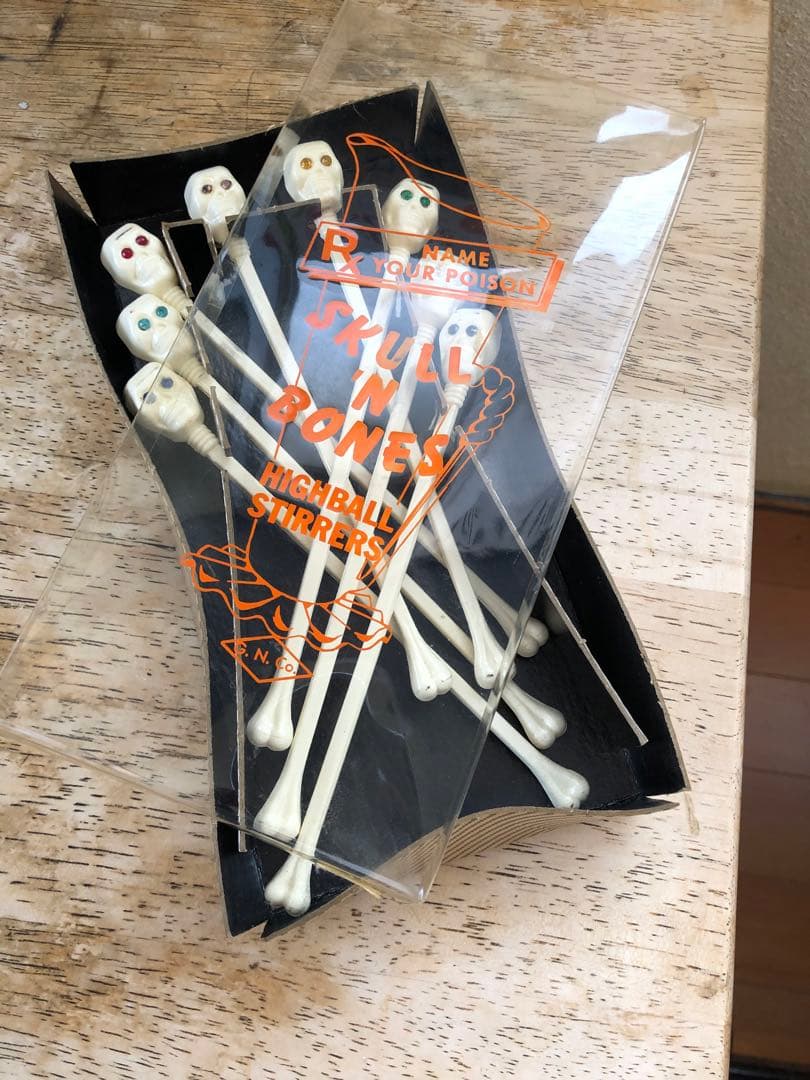 ビンテージ50s スカル　髑髏　骸骨　ネイバーフッド　ミッドセンチュリー　レトロ