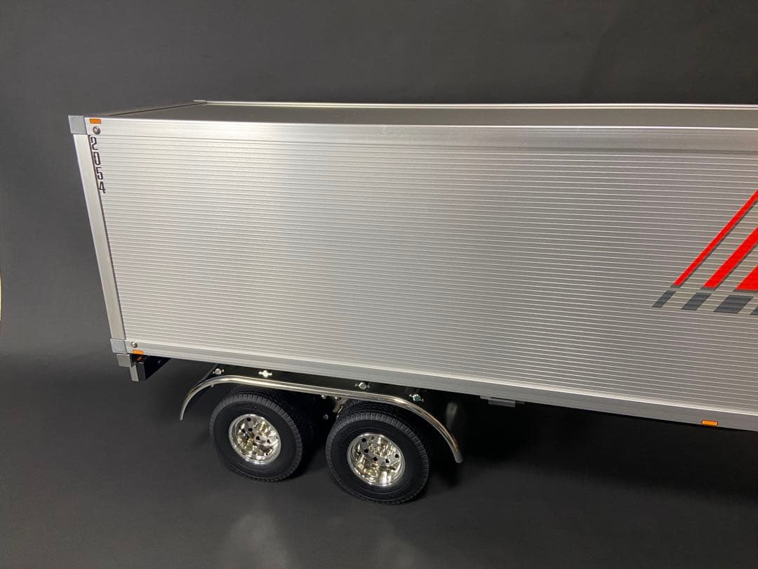 タミヤ 1/14 トレーラートラック用 パネルバン セミトレーラー完成品、中古