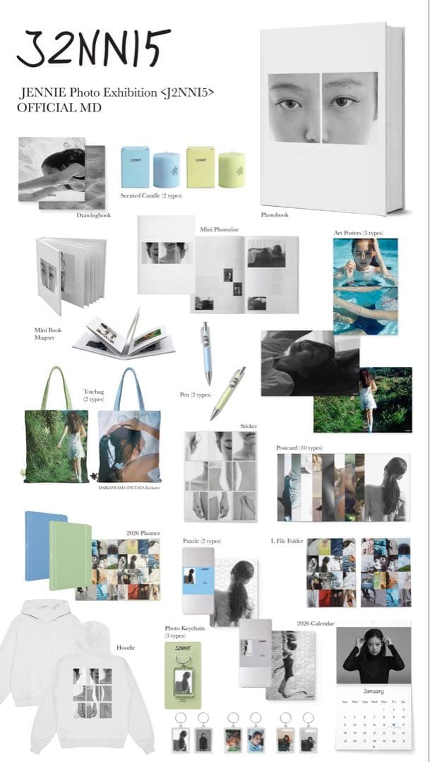 ★代官山蔦屋限定JENNIE写真展 J2NNI5 Scented Candle緑