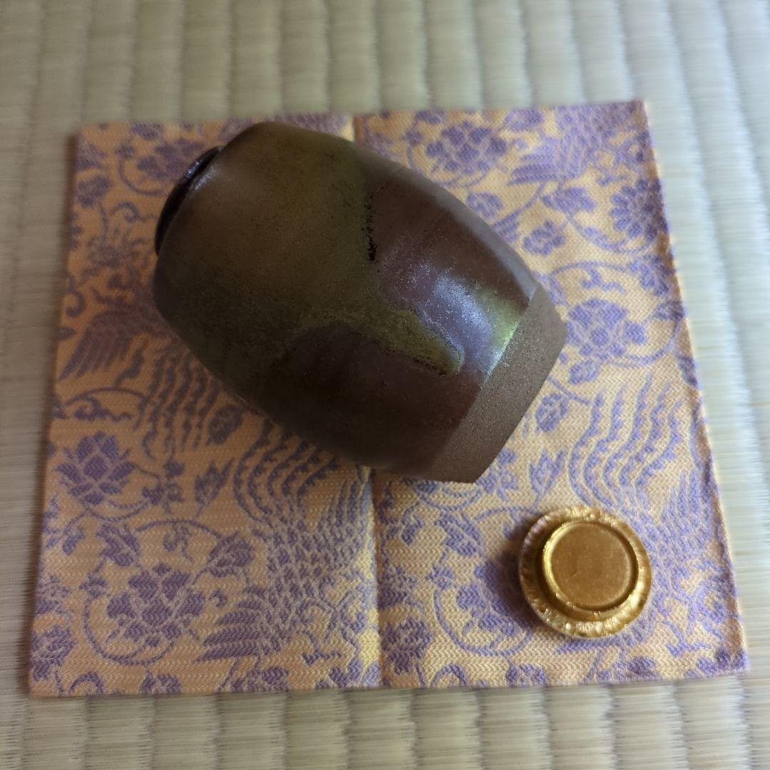 A 384 　　　 丹波肩衝茶入・信水窯　（新品未使用品）