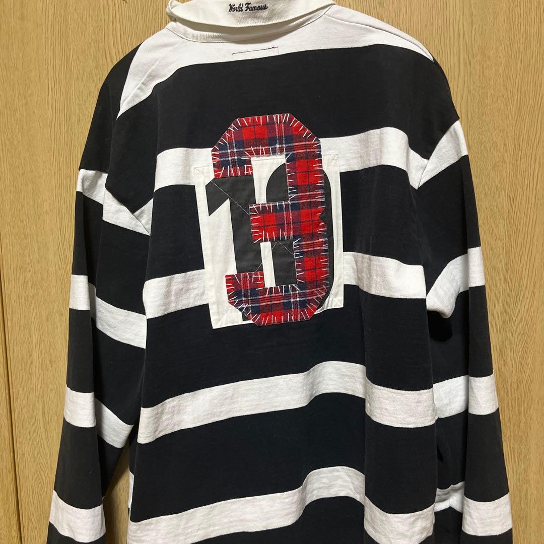 早く売りたいので安くします美品Supreme ラガ シャツL黒/白 ストライプ