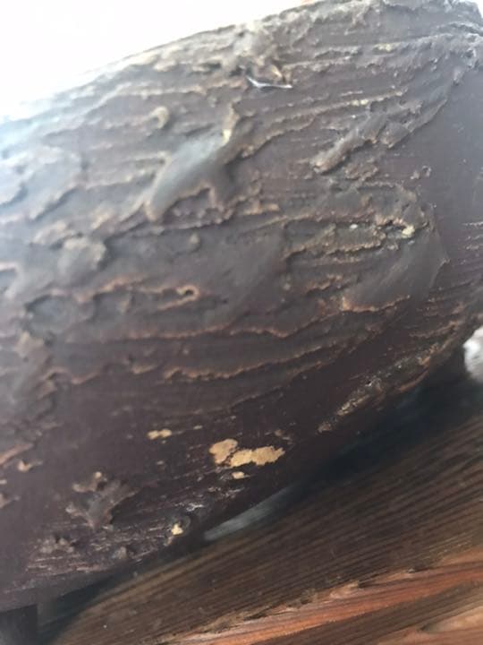 盆栽鉢　松皮盆栽鉢手作り盆栽鉢希少植木鉢山野草鉢3つ足25cm木肌作り