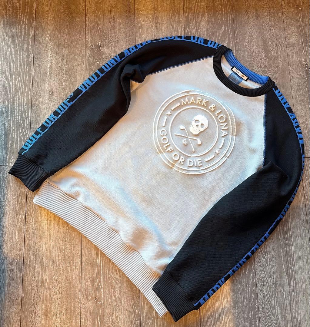 【美品】MARK&LONA スウェット トレーナー グレー ブラック 黒 ニット