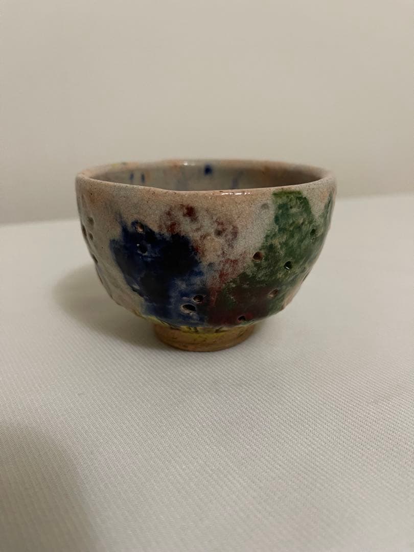 本物保証　出口王仁三郎　ぐい呑み　茶碗　耀盌　口径8.3cm 高さ5.9cm