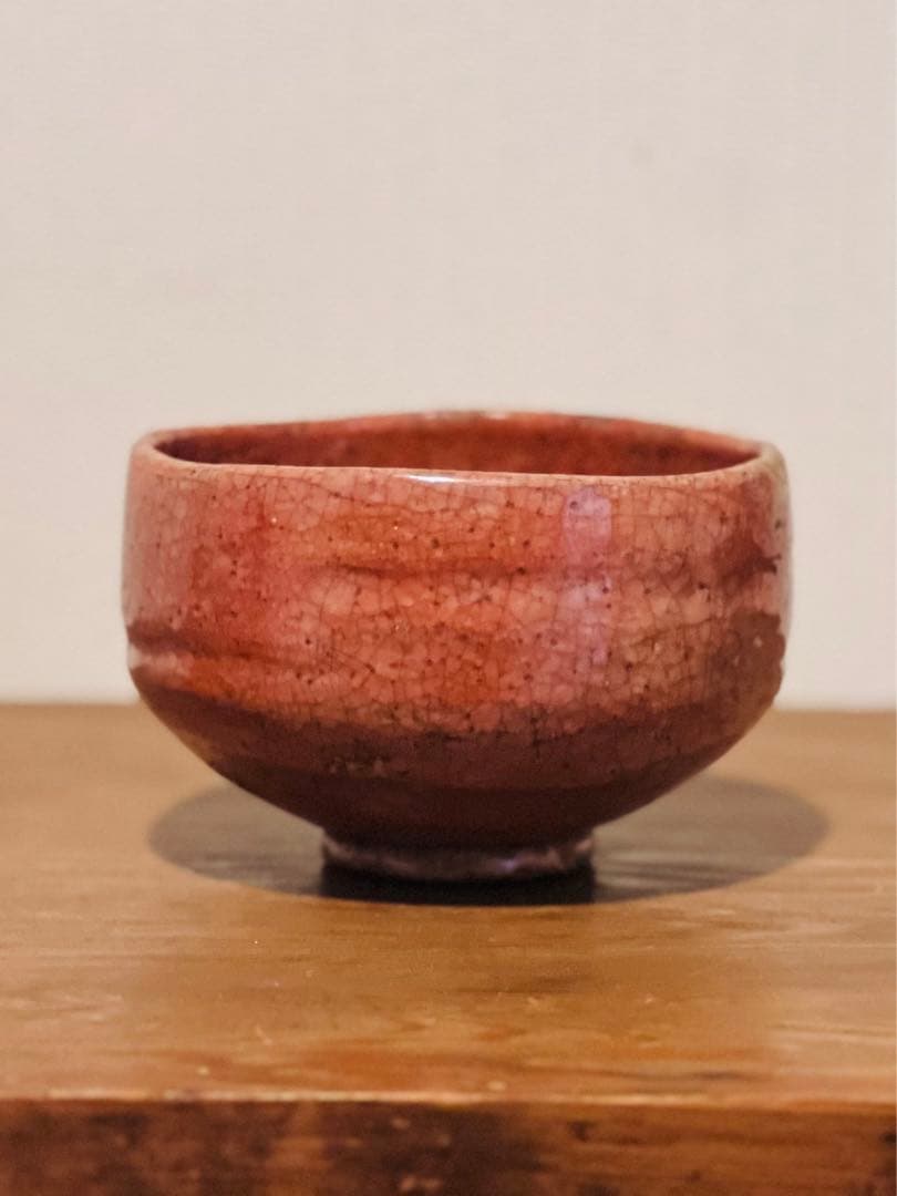 桃山期　赤楽茶碗