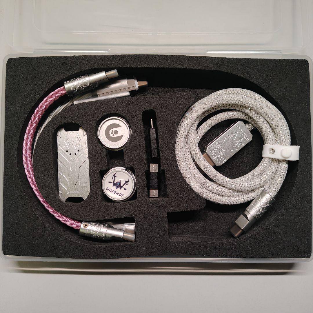 AngryMiao WINSHOP 4ポート フル8Kゲーミングケーブル ピンク