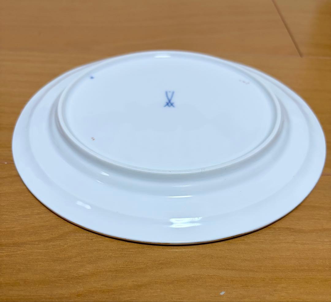 MEISSENマイセン グランツゴールド　Xフォーム 小花　金彩　プレート