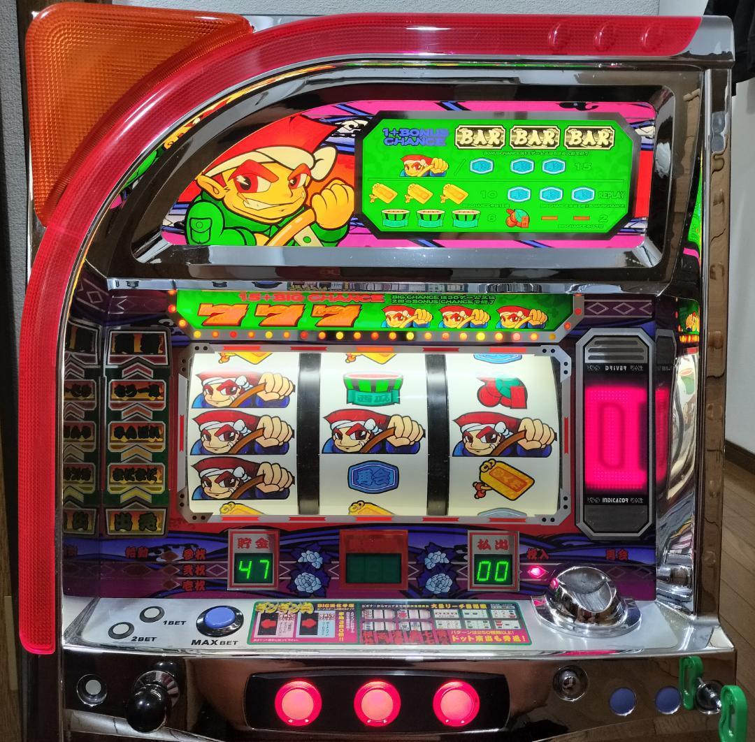 【パチスロ実機】ロデオ★ギンギン丸【オートプレイ付不要機付】４号機・人気台