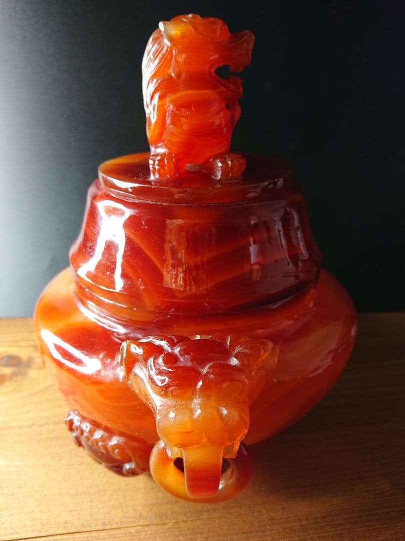 瑪瑙彫刻香炉 中国美術