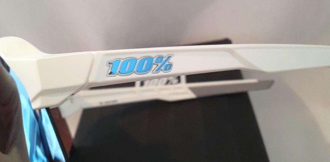 100% S3 ホワイト ブルー ワンハンドレッド サングラス