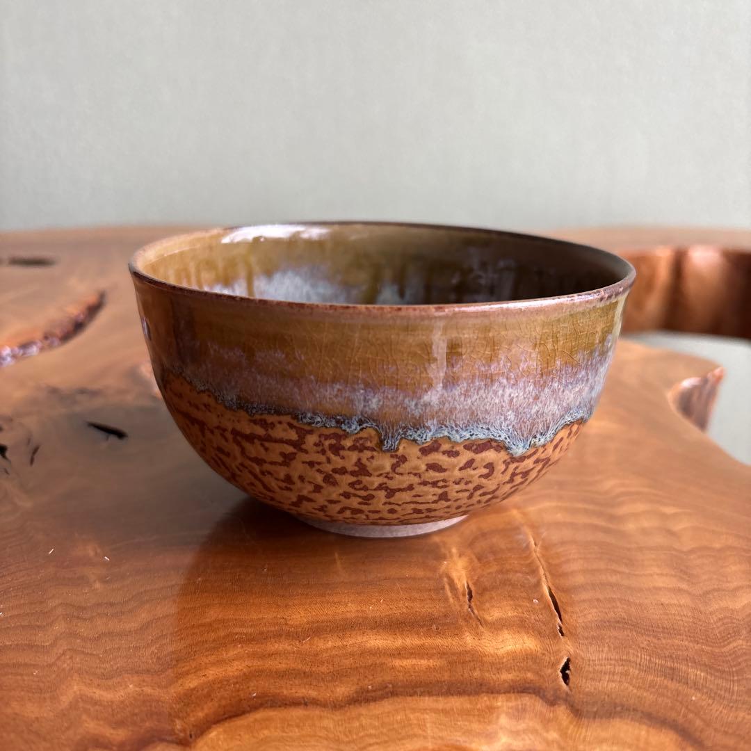 高取焼 宗家窯 高取八山 抹茶碗 茶道具 共箱(120Dc)