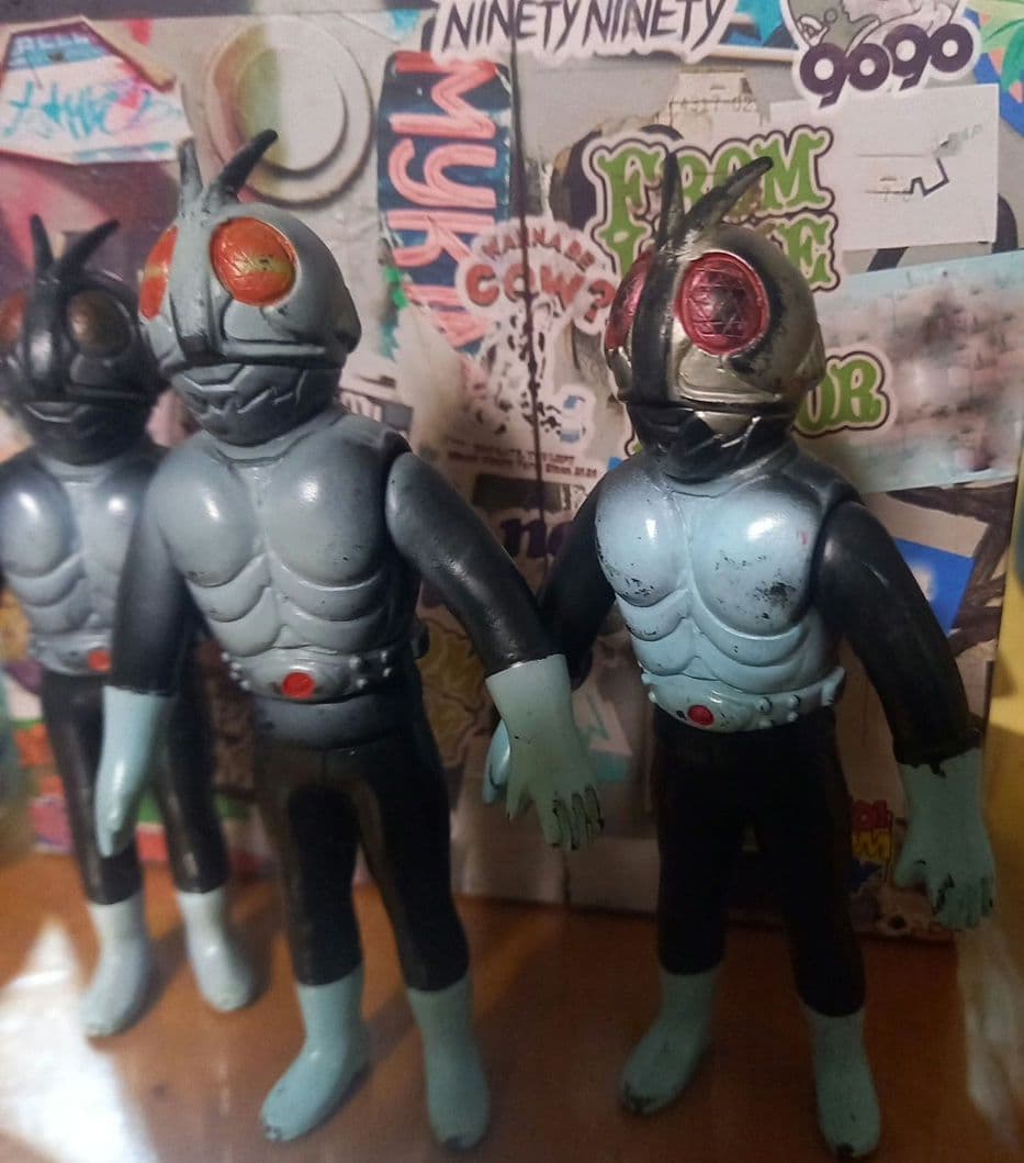 仮面ライダーソフビ当時物 ３体セット✨昭和レトロ✨１９７０年代✨