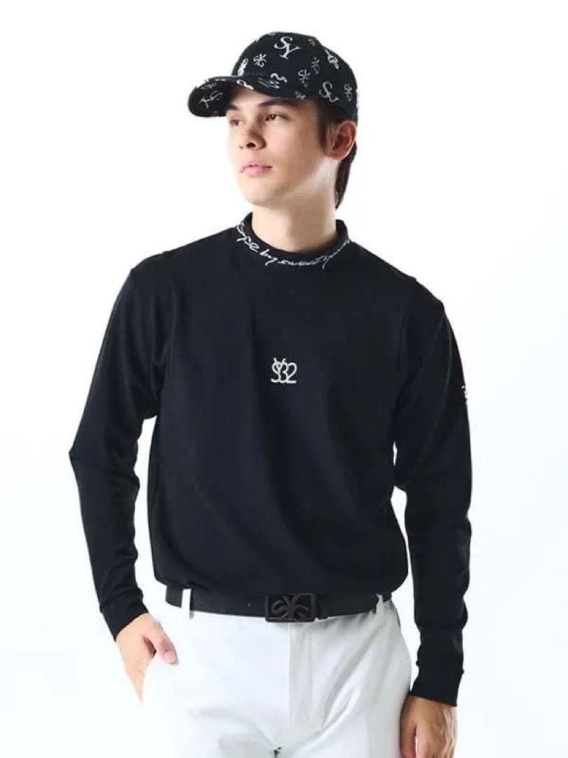 MODAL STRETCH MILANO MOCK NECK ホワイト　XL