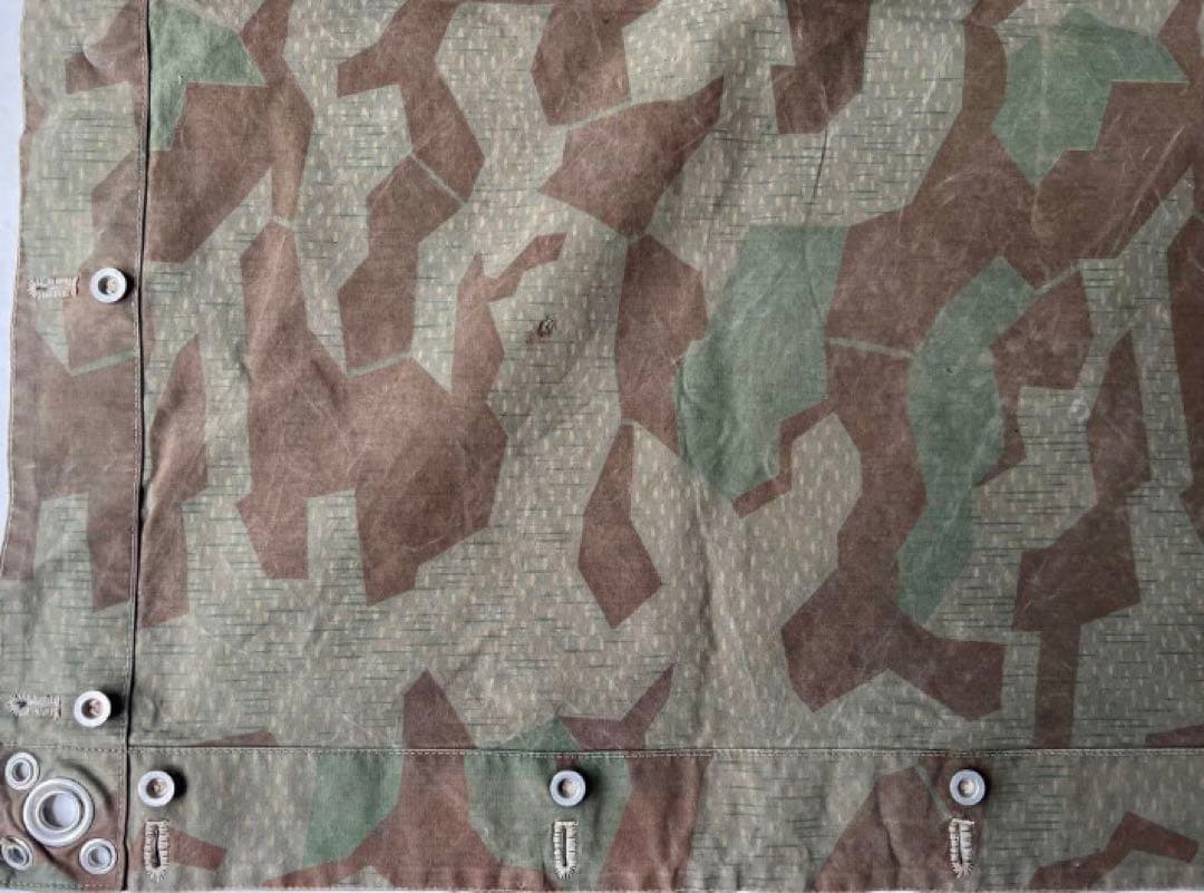 ①スイス軍幕 スプリンターカモ ツェルトバーン ミリタリー テント タープ