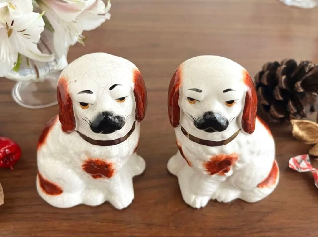 英国ヴィンテージ ♤ 小さなスタッフォードシャー・ドッグ