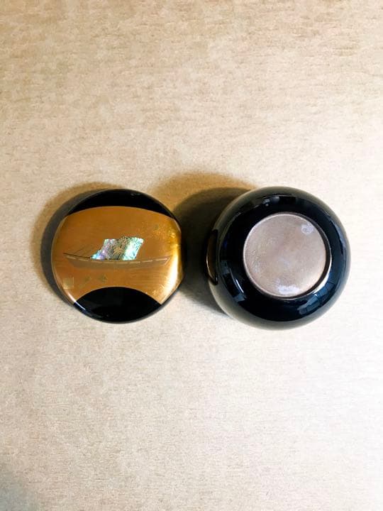 一后一兆　蒔絵　棗 紫舟　共箱 共布