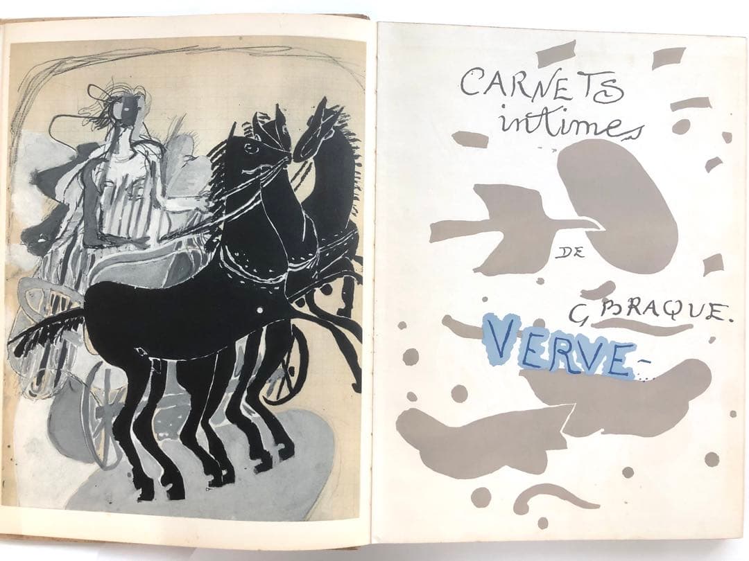 VERVE(ヴェルヴ)第31-32号『ブラックの私的手帖』リトグラフ9枚付き