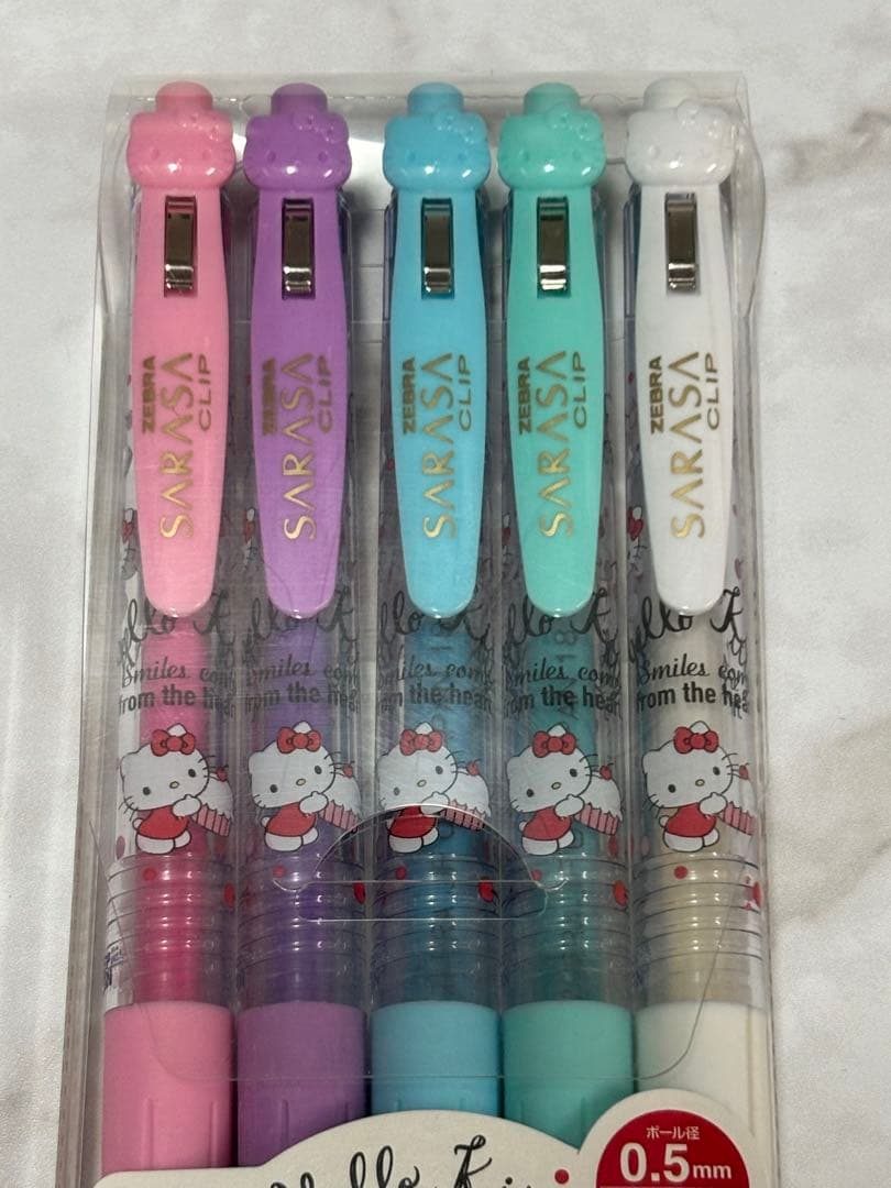 2019年 ハローキティ サラサクリップ ボールペン ミルクカラー 5色セット