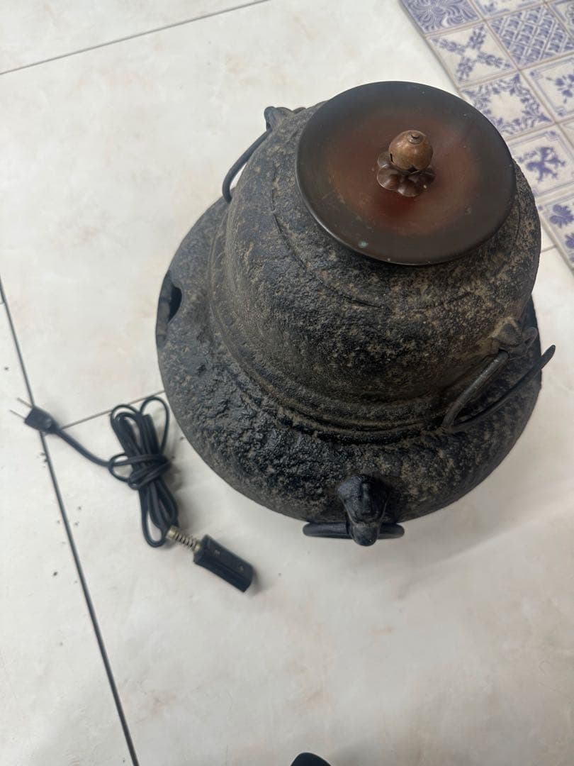 鋳鉄製電気茶釜 大