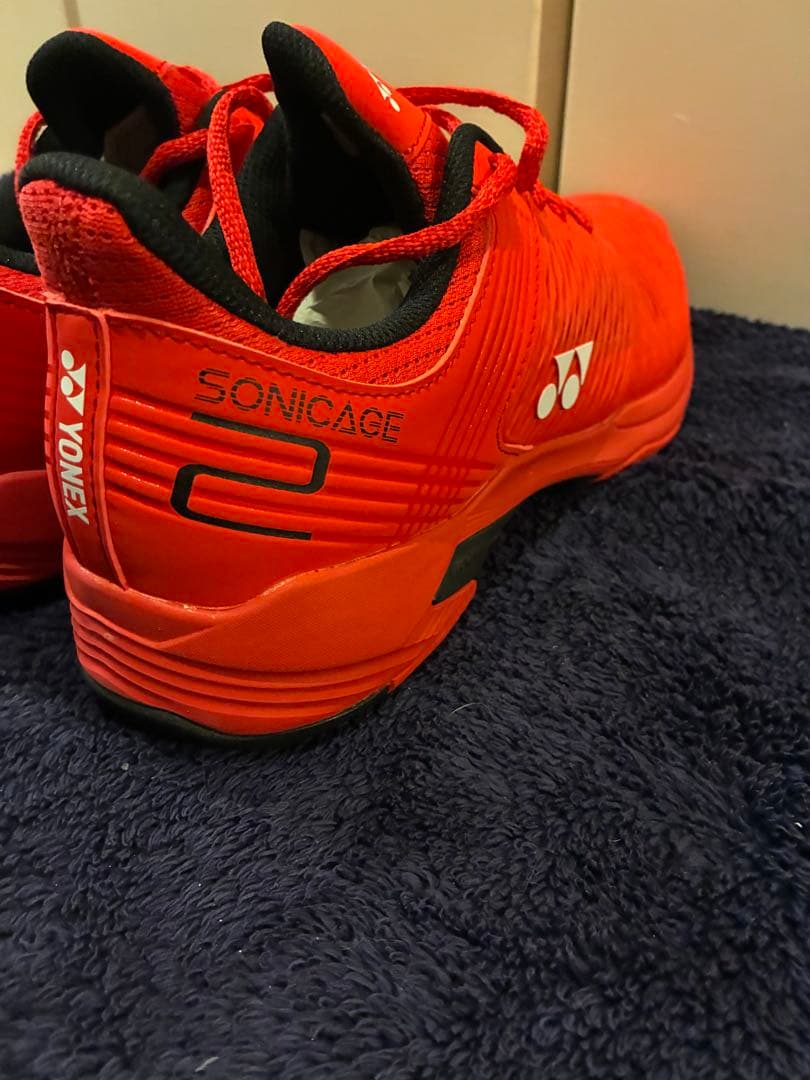 極美品YONEX POWER CUSHION SONICAGE2 赤 26.5