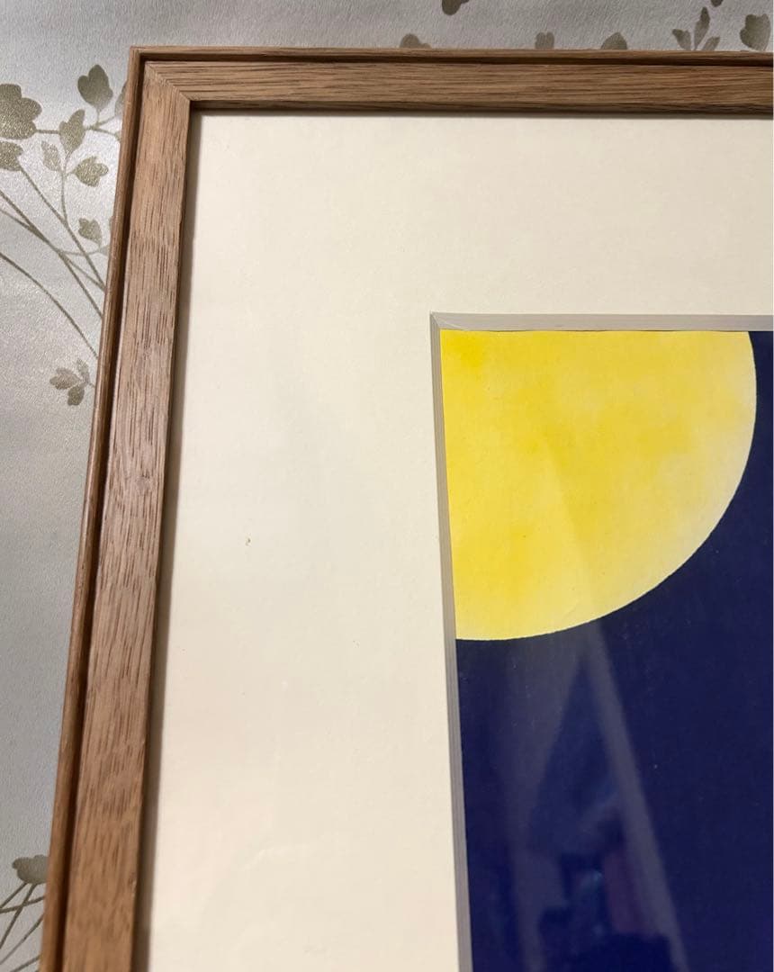 滝平二郎 木版画 お月さま 限定250 直筆サイン入り 額 版画 切り絵 切絵