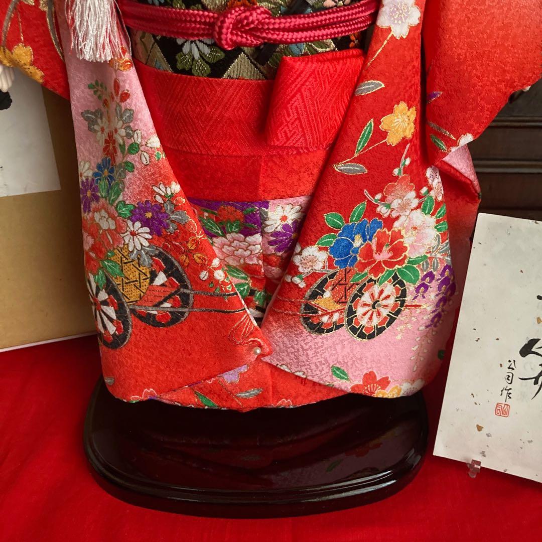 作家物/かわいい市松人形/公司作/日本製/高さ40cm/紙元箱/栞/保管状態良好