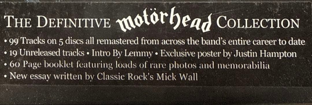 5CD-BOX！MOTORHEAD / STONE DEAF FOREVER！