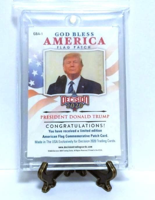 アメリカ大統領 ドナルド・トランプ 国旗パッチカード