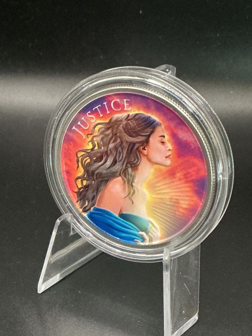 American Justice Girl カラー銀貨＋銅貨セット