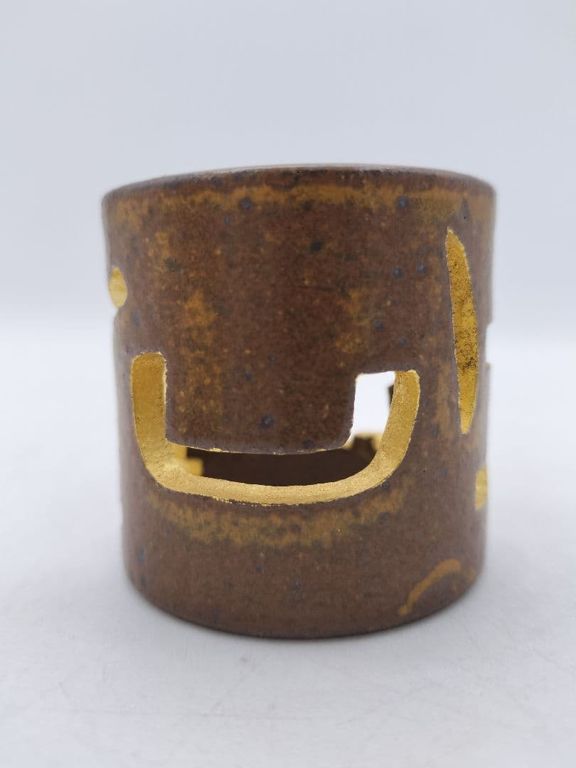 c804【新品・未使用】蓋置 透古代紋 丹羽好一 茶道具 木箱 茶道具