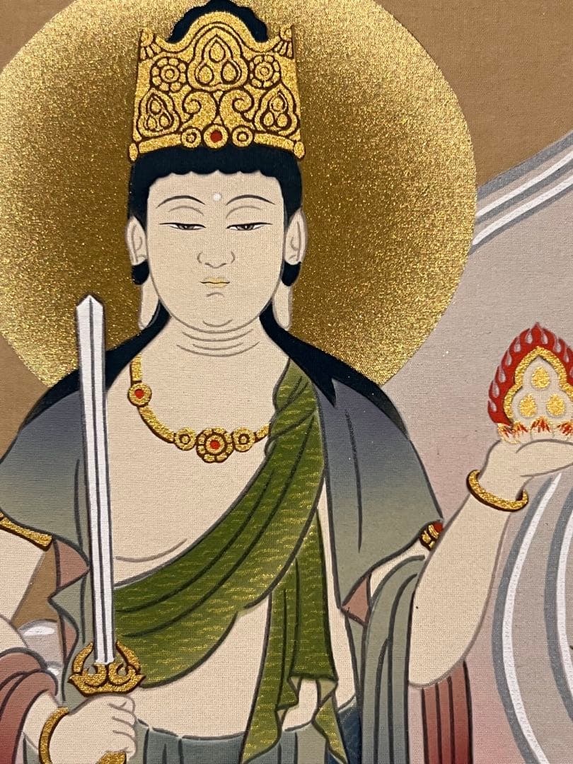 梶井誠海 掛軸 掛け軸「十三佛」仏画仏教美術 菩薩 茶掛 日本画 肉筆 茶掛