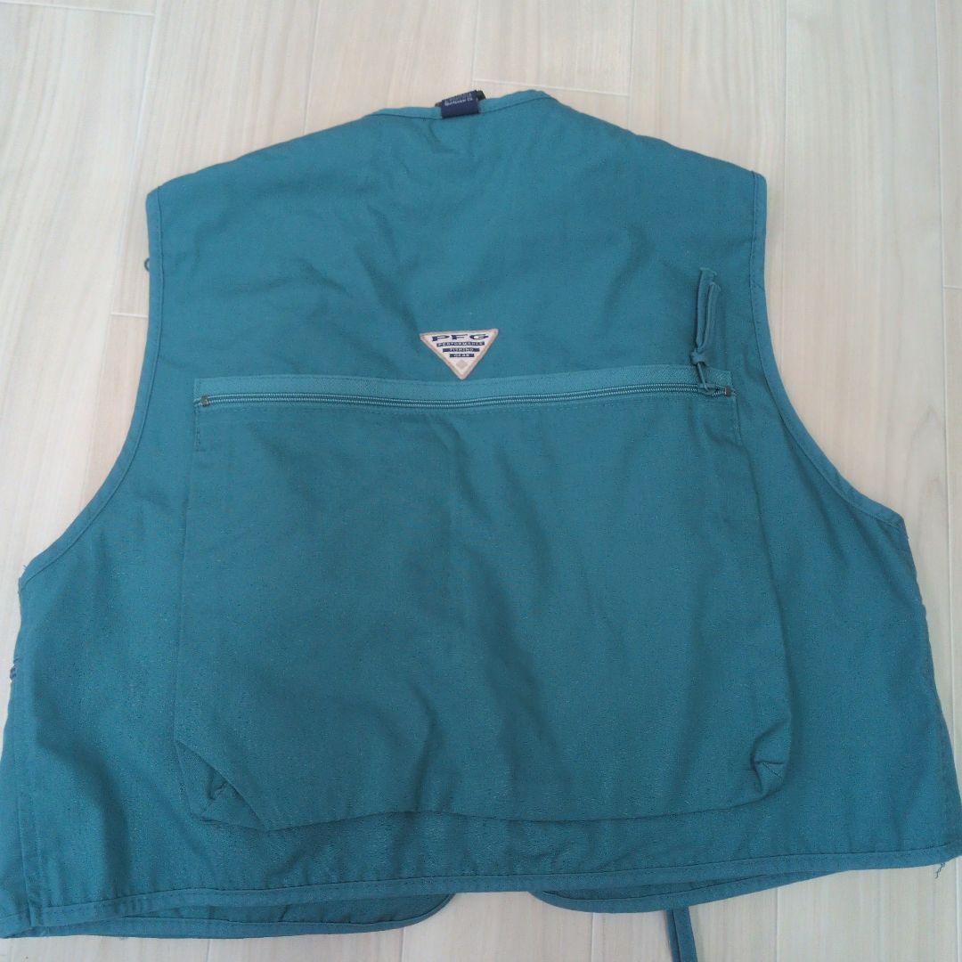 希少　Columbia フィッシングベスト L グリーン
