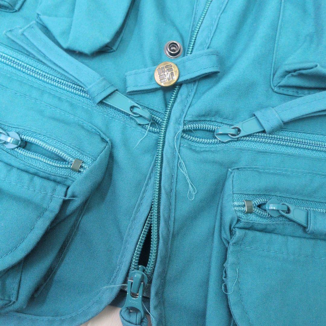 希少　Columbia フィッシングベスト L グリーン